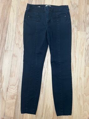 LOFT Black Slim Ankle Zip-Pocket Pants